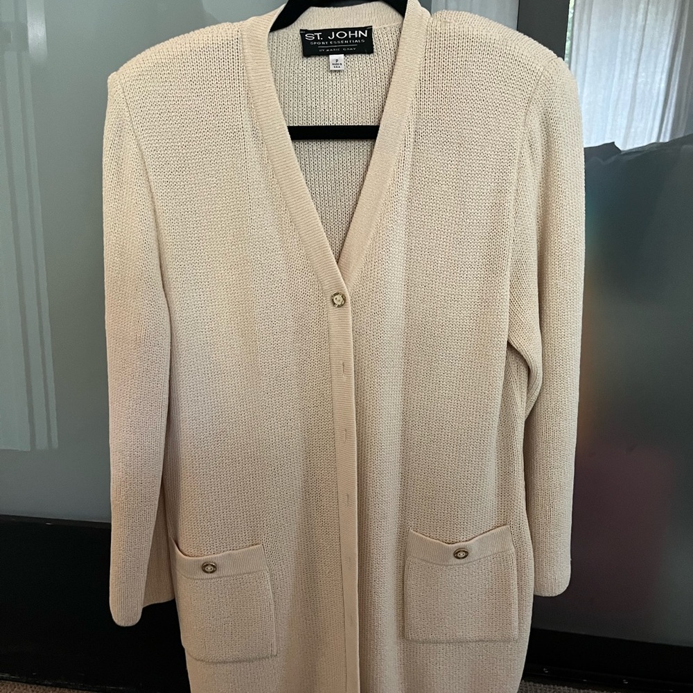 ST. John cream color cardigan
